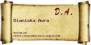 Dianiska Aura névjegykártya